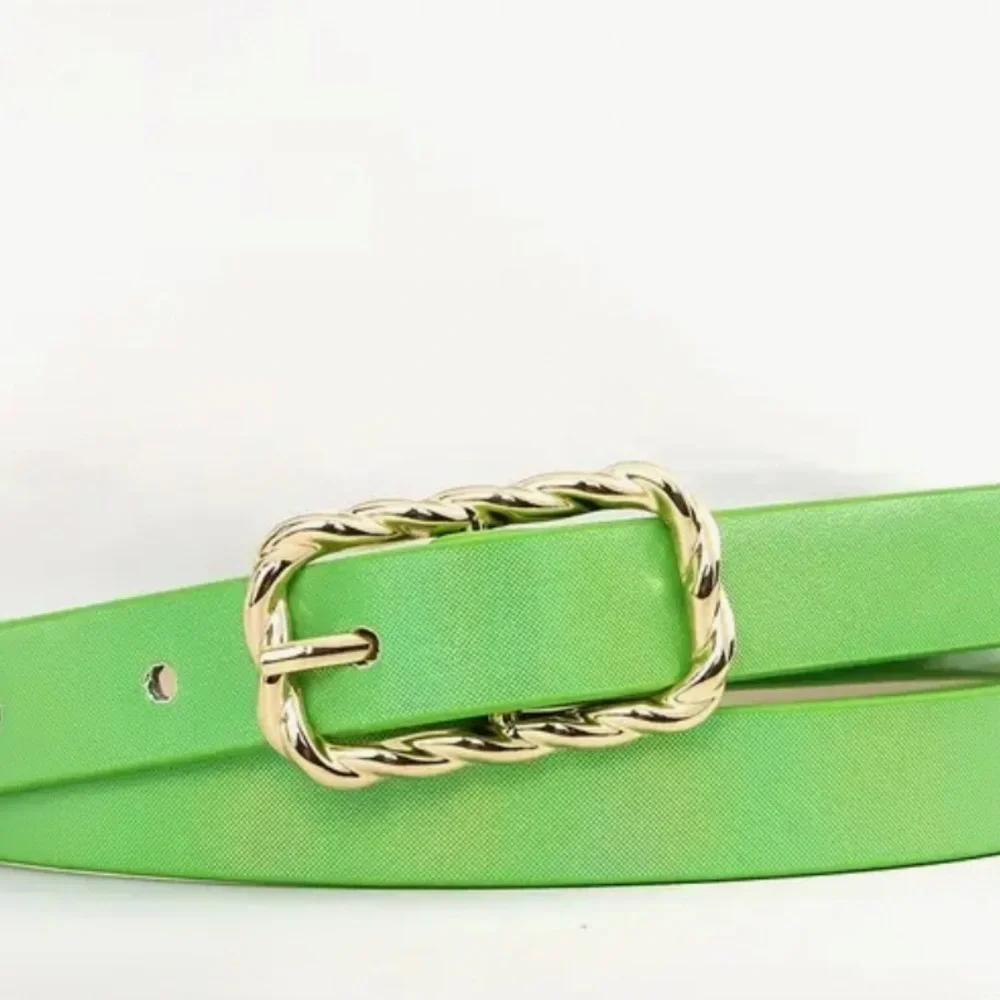 NEW| Women’s 1pc Casual Vintage Braided Golden Buckle Belt Size L